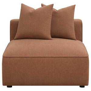 English Elm Colleen Terracotta Armless Chair With Pillows – Stylish, Modular Seating For Modern Interiors B062P358076