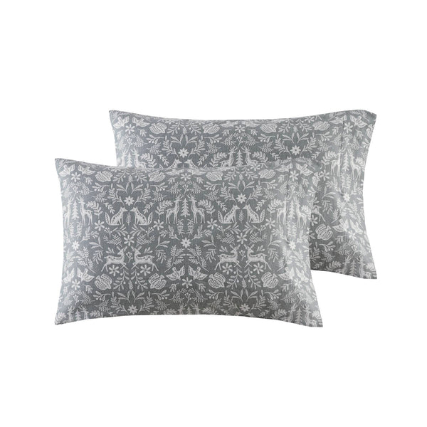 English Elm 4 Pcs Full Sheet Set - Cozy Sage Winter Fauna Flannel Bed Linens For Ultimate Comfort & Warmth B035P319682