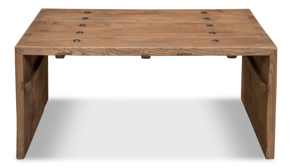 Sarreid Antique Door Table - Reclaimed Elm With Weathered Finish For Vintage Charm In Any Room Decor Beige  29790