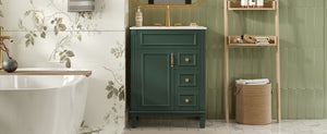 English Elm 24" Stylish Bathroom Vanity With Ceramic Sink & Soft-Close Drawers, Perfect For Small Spaces! N710P318989F