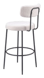 Blanca Barstool - Set of 2 Ivory 109740 Zuo Modern