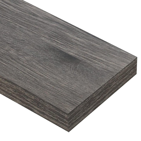 English Elm Bathroom Floating Shelves Matte Steel Set of 2 Farmhouse Wall Mounted Storage Grey W2181P474866