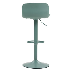 English Elm Bar Stools Set of 2 Adjustable Swivel Pu Leather Kitchen Island Seating with Back Mint Green W676P358684