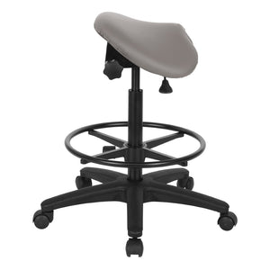 OSP Home Furnishings Backless Saddle Stool Ergonomic Pneumatic Height Adjustable Office Studio Task Seating Dillon Stratus ST205-R103