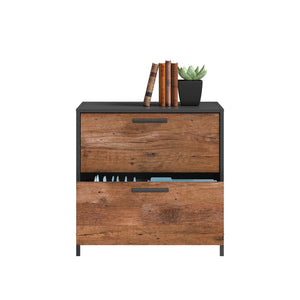 English Elm Lateral File Cabinet In Brown Finish - Stylish, Durable, Space-Saving Storage For Home & Office B356P367904