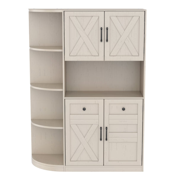 English Elm Multifunctional Hall Cabinet & Tree: Versatile 2-In-1 Storage Solution With Hooks For Entryway Style W1580S00185