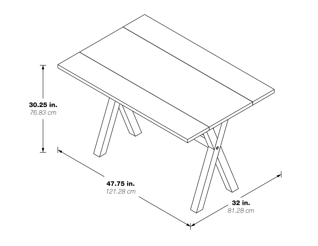 OSP Home Furnishings McKayla Flip Top Table Washed Grey