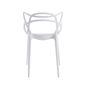 English Elm Pvc Sleek Matte Black Dining Chair Set of 4 for Kitchen Studio or Cafe Use W3766P436154
