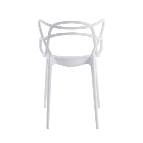 English Elm Pvc Sleek Matte Black Dining Chair Set of 4 for Kitchen Studio or Cafe Use W3766P436154