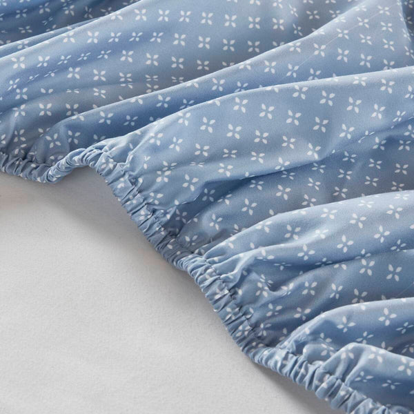English Elm Floral Comforter Set With Soft Microfiber Sheets - Blue Watercolor Design For Cozy Bedrooms B035P266684
