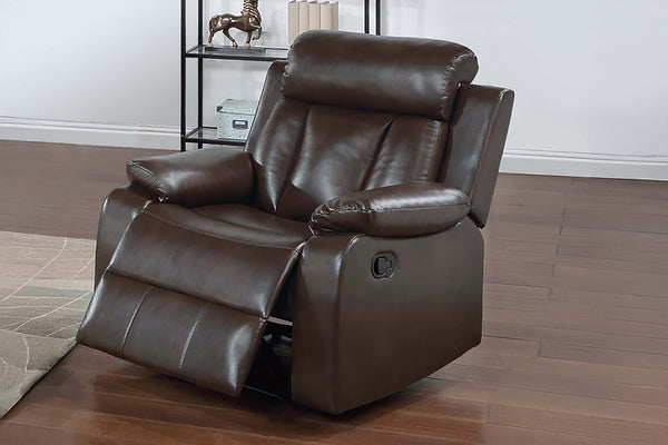 English Elm Modern Leatherette Manual Recliner with Pillow Arms Padded Headrest for Living Room B011P466587