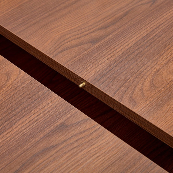 English Elm Only Extendable Dining Tabletop Foldout Surface for Compact Apartment and Kitchen Spaces Walnut W1151P411354