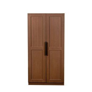 English Elm 62.99In Kitchen Pantry Cabinet - Stylish Walnut Storage Sideboard With Doors & Adjustable Shelves W331S00188