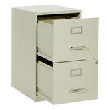 OSP Home Furnishings Metal File Cabinet Tan