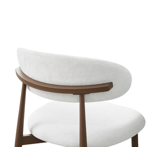 English Elm 47.24" Round Dining Set with Storage Shelves Velvet Chairs for Small Spaces Walnut W1162P395659