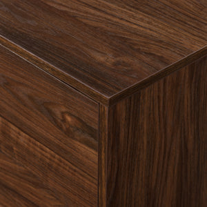 Noah Mid-century Modern 70" TV Stand - Stylish Dark Walnut Storage for TVs Up to 80" - Sleek Design!