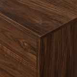 Noah Mid-century Modern 70" TV Stand - Stylish Dark Walnut Storage for TVs Up to 80" - Sleek Design!