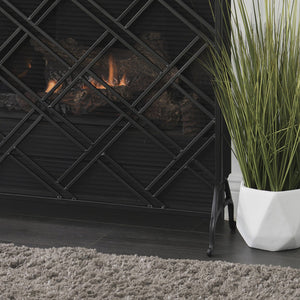 English Elm Christopher Knight Home® - FIRE Iron Fireplace Screen with Durable Mesh Guard and Stable Frame for Safety and Classic Hearth Appeal Black 61129.00BLK