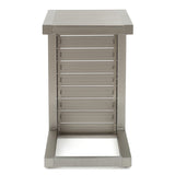 Christopher Knight Home® - Noble House - Cape Coral Modern Aluminum C-Shaped End Table, Silver