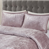 Madison Park Lee Glam/Luxury 5 Piece Crinkle Velvet Comforter Set MP10-8353 Blush