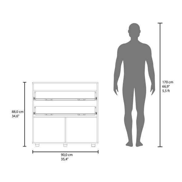 English Elm Bristol Four Drawer Oak Dresser Low Profile Bedroom Storage for Modern Interiors B128P473980