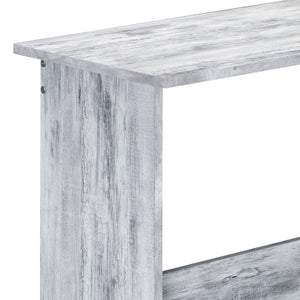 English Elm Antique White And Black Office Desk With Integrated Bookshelf For Stylish & Organized Workspaces B062P184525