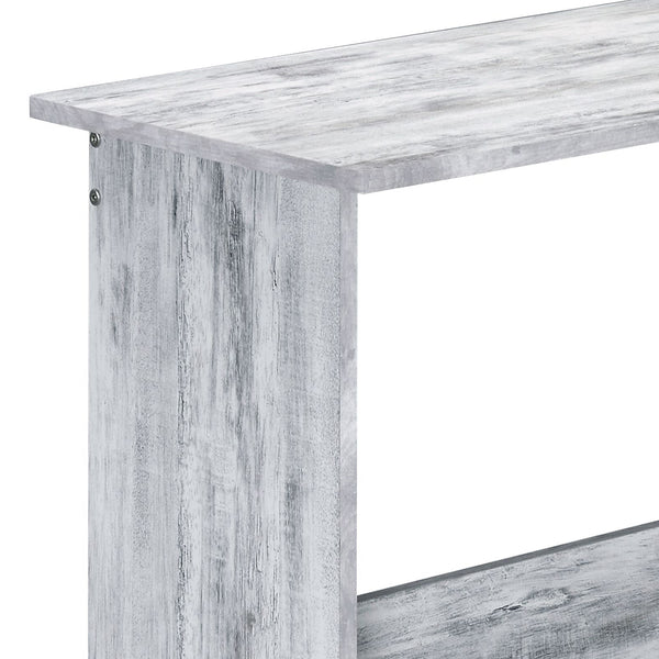 English Elm Antique White And Black Office Desk With Integrated Bookshelf For Stylish & Organized Workspaces B062P184525