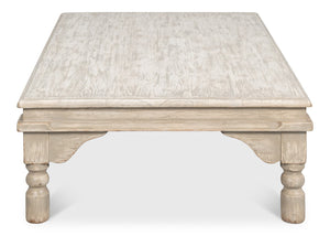 Sarreid Kaffe Table - Stylish Pine Coffee Table With Washed Gray Finish For Modern Living Room Decor Grey  29928