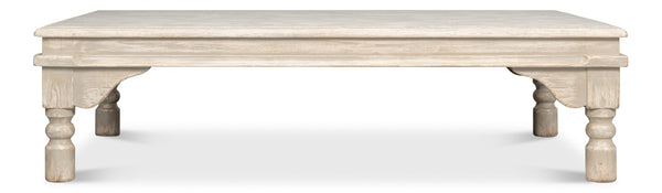 Sarreid Kaffe Table - Stylish Pine Coffee Table With Washed Gray Finish For Modern Living Room Decor Grey  29928