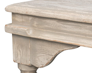 Sarreid Kaffe Table - Stylish Pine Coffee Table With Washed Gray Finish For Modern Living Room Decor Grey  29928