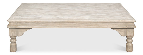 Sarreid Kaffe Table - Stylish Pine Coffee Table With Washed Gray Finish For Modern Living Room Decor Grey  29928