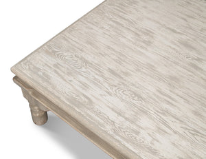 Sarreid Kaffe Table - Stylish Pine Coffee Table With Washed Gray Finish For Modern Living Room Decor Grey  29928