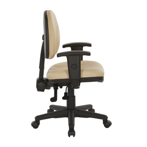 OSP Home Furnishings Sculptured Ergonomic Office Chair with Lumbar Support and Greenguard Certified Padding Buff 8180-R104