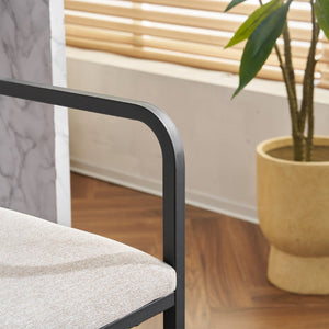 English Elm Set Of 2 Modern Upholstered Counter-Height Bar Stools With Armrests - Stylish & Comfortable Dining Chairs W1901P225273-GIGA