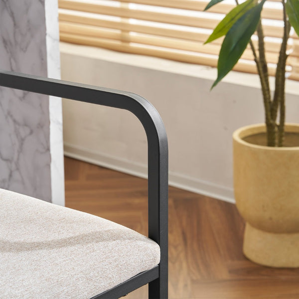 English Elm Set Of 2 Modern Upholstered Counter-Height Bar Stools With Armrests - Stylish & Comfortable Dining Chairs W1901P225273-GIGA