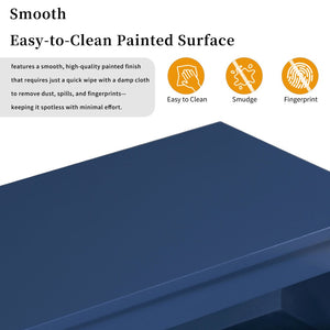 English Elm U_Style 62.2'' Farmhouse Entryway Table With 3 Drawers, Minimalist Console For Stylish Storage Solutions N711P234485V-GIGA