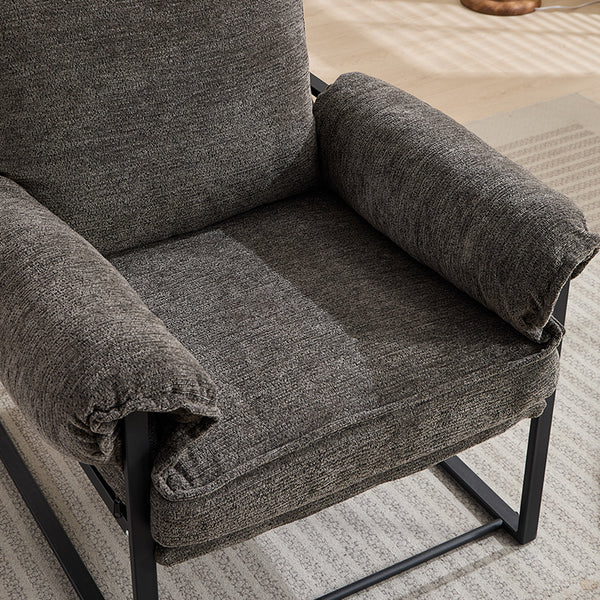 English Elm Adjustable ergonomic recliner chair with 6-position 90°–180° support for lumbar comfort and versatile use Gray W2311P357153