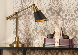 Wildwood Counterweight Solid Brass Desk Lamp With Antique Patina, Adjustable Counterweight Arm For Precision Lighting And Vintage Style 2999