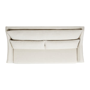English Elm Jennifer Taylor Home - Ada 83" Flared Arm Contemporary Sofa with Removable Covers, 3-Layer Foam Bench, Lumbar Pillow, Flax White Linen B2719P238347