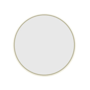 English Elm Jennifer Taylor Home - Facino Round 35.5" Storage Coffee Table with Mirrored Top, White Lacquer Birchwood, 2 Drawers B2719P238494