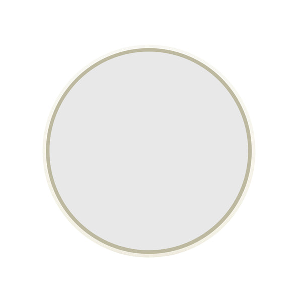 English Elm Jennifer Taylor Home - Facino Round 35.5" Storage Coffee Table with Mirrored Top, White Lacquer Birchwood, 2 Drawers B2719P238494