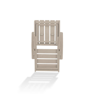 English Elm Shoreline Recycled Hdpe Folding Adirondack Chair Fully Assembled Modern Patio Seating Sand B2745P409685