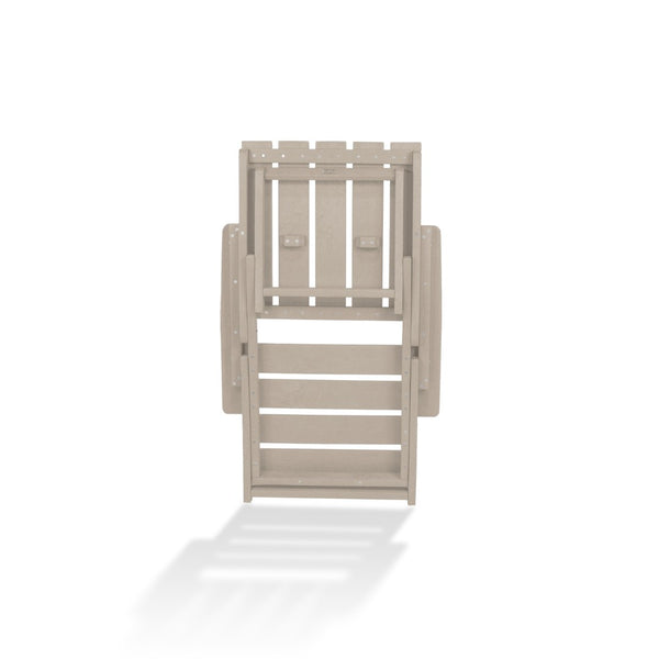 English Elm Shoreline Recycled Hdpe Folding Adirondack Chair Fully Assembled Modern Patio Seating Sand B2745P409685
