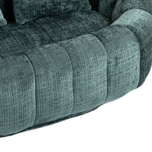 English Elm Bean Bean Bag Sofa High-Density Memory Foam Two-Seater Lounger High Back Chenille Cozy Support Emerald W395P181435