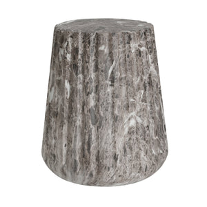 English Elm Christopher Knight Home® - Outdoor Carved Side Table - Modern Lightweight Concrete Pedestal For Indoor & Outdoor Elegance N773P283510B