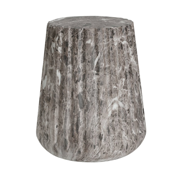 English Elm Christopher Knight Home® - Outdoor Carved Side Table - Modern Lightweight Concrete Pedestal For Indoor & Outdoor Elegance N773P283510B