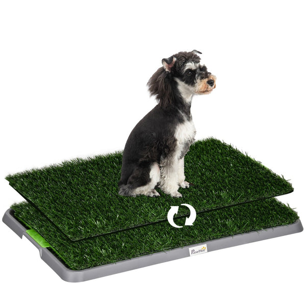 English Elm Pawhut Dog Grass Pad 2 Pack - 26" X 16" Indoor/Outdoor Potty Training Solution With Easy Cleanup! W2225P217612-GIGA