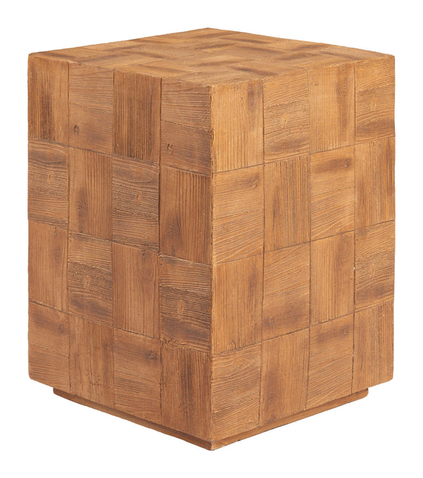 Zuo Modern Cetka Side Table - Contemporary Natural Design With Cast Metal, Perfect For Living Room Or Bedroom Decor Natural Metal 110190-zuo-modern