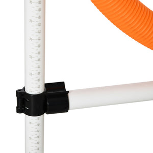 English Elm Pawhut 3Pc Dog Agility Set - Adjustable Hurdle, Hoop & Weave Poles For Fun Fitness & Training! W2225P200582-GIGA