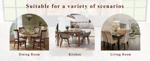 English Elm Modern Mdf Dining Table Seats Six with U-shaped Legs for Minimalist Interiors Black W1151S04162